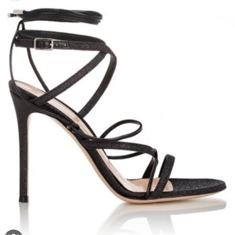 Gianvito Rossi Glitter Wrap Around Sandals